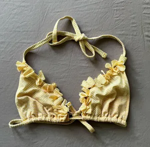 CR acqua SEERSUCKER Triangle Bikini Top thumbnail 1