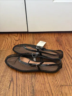 A New Day Black Issa Mesh Mary Jane Flats Size 8.5 New with Tags thumbnail 5