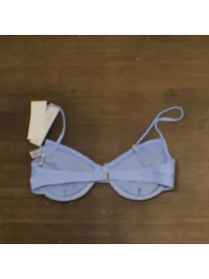 Salt + Cove Juniors Smocked Underwire Bikini Top SC251003CT Cornflower Blue S thumbnail 2
