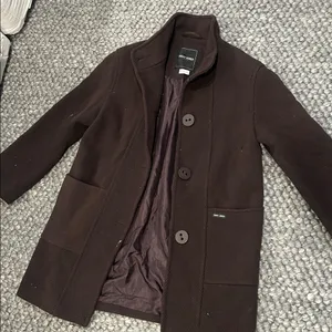 Saint James Paris Brown Wool Pea Coat thumbnail 3