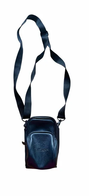 Case Logic Vintage Black Leather Faux Crossbody Belt Loop Camera Pouch Bag thumbnail 1