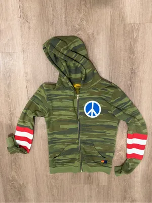 Rare Aviator Nation Peace Warrior hoodie thumbnail 8