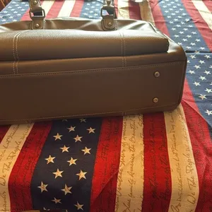 Taupe Laptop Bag with Sophisticated Design thumbnail 6