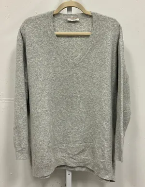 Zara The Maternity Mood Oversized Knit Chunky‎ V-neck Sweater 9919/102/803 Gray thumbnail 1