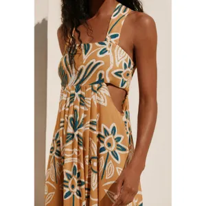 Celandine Anthropologie Floral Cutout Maxi Dress Boho Summer Resort Vacation,‎ L thumbnail 3