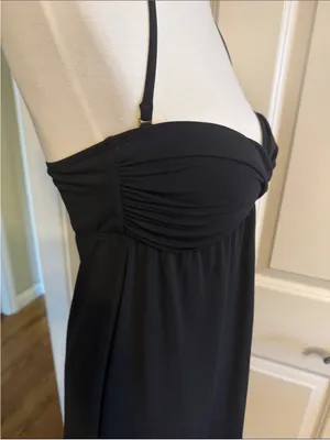 La Blanca Island Goddess Black Sweetheart Swim Dress One Piece Size Medium thumbnail 3