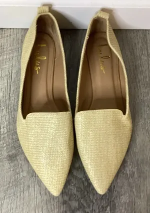 Lulu's Eliane Natural Raffia Pointed Toe Flats Size 10 thumbnail 1