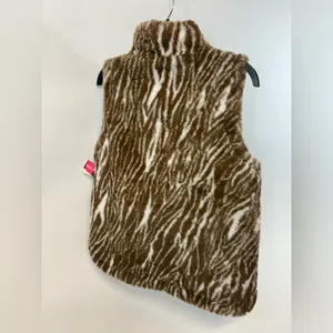 NWT Teezher women’s warm Brown Zebra Print Medium size Vest thumbnail 3