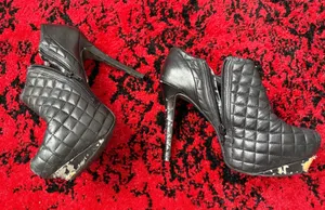 Gianni Bini Black Cushioned Black Tall Stiletto Heels thumbnail 1