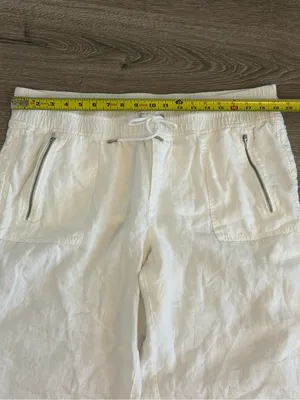 Athlete Cabo Linen Wide Leg Pants Size 18 White thumbnail 5