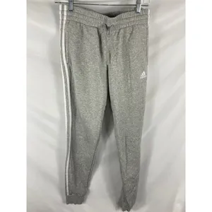 Adidas Essentials Classic Three Stripe Jogger Sweatpant Grey Size Small thumbnail 2