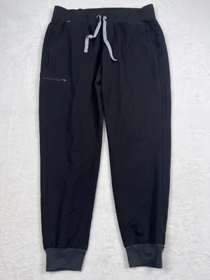 FIGS Black Catarina Scrub Top High-Waisted Zamora Joggers Set Size L thumbnail 3