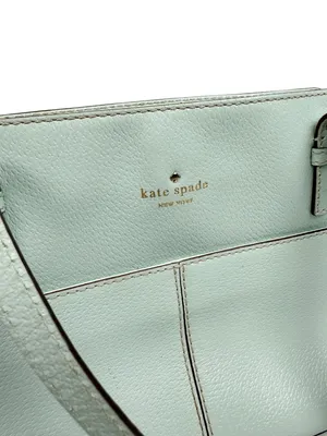 Kate Spade New York Gabriel Grand Street Bag‎ Blue Green Leather Shoulder Purse thumbnail 9