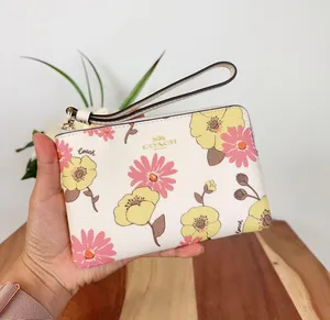 Coach NWT Corner Zip Wristlet With Floral Cluster Print thumbnail 6