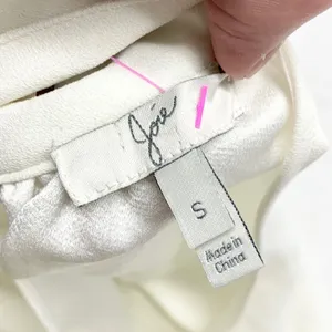 Joie Tie Neck Halter Shift Dress‎ Womens Size S Ivory White Mini Cocktail Crepe thumbnail 4