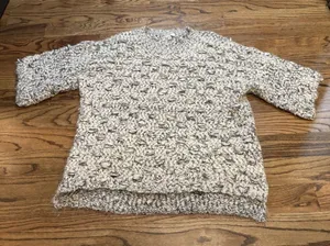 Umgee Women's Chunky‎ Knit Basket Weave Fuzzy Oversized Sweater Size Medium thumbnail 1