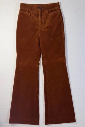 Zara Womens Corduroy Mid Rise Wide Leg Pant Size S Minimalist Preppy thumbnail 1