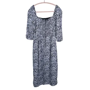 Abercrombie & Fitch Ditsy Floral Midi Dress Size M Tall Cottage Prairie Romantic thumbnail 3