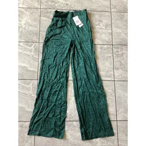 L*Space Harlow Pant Green Leopard Jacquard Wide Leg Viscose Trousers Size 2 NEW thumbnail 3
