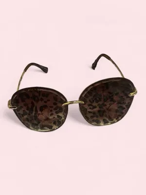Round Gradient Brown Women’s Sunglasses thumbnail 5