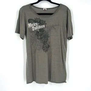 Harley Davidson women’s NY Floral Pocket T Shirt Large ‎ 1,000 Islands 2016 thumbnail 6