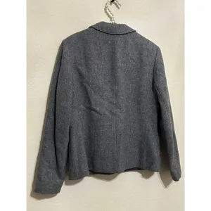 Vintage Pendleton Virgin Wool Blazer Women's Size Large Gray Academia 1950s USA thumbnail 8