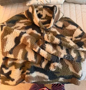 Wild Fable Camouflage Fleece Cowl Neck Pullover thumbnail 1