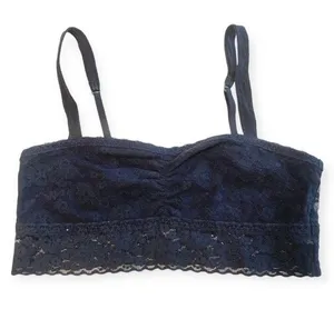 Gilly Hicks Lace Unlined Bralette Dark Navy Black thumbnail 3