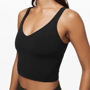 Lululemon Align Tank in Black Stretch Yoga Solid Athletic Sleeveless Top Cropped thumbnail 3