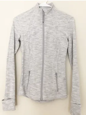 Lululemon Define Jacket Space Ice Grey Dye Size 12 Barely Worn thumbnail 3