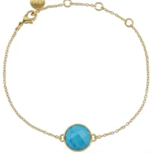 Stella & Dot retired blue beaded adjustable bracelet thumbnail 1
