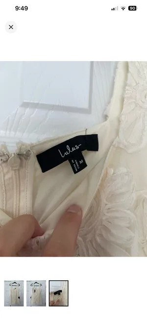 Cream Lulus Floral Dress thumbnail 3