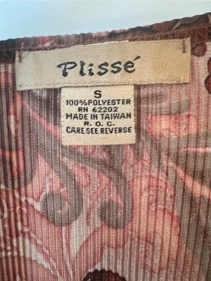 Y2K Plissé Sheer Floral Long‎ Sleeve Top Boho Fairy Grunge S thumbnail 9
