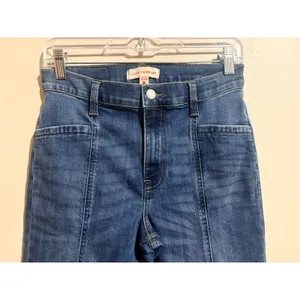 Lucky‎ Brand Stevie High Rise Flare Jeans Womens 4/27 Blue Excellent Seam Detail thumbnail 7