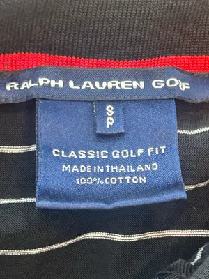 Ralph Lauren Golf Striped Quarter Zip Polo Shirt Small Pet Black White Old money thumbnail 5