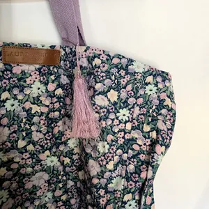 Laura Ashley purple green‎ floral tote bag large capacity cargo cotton thumbnail 2