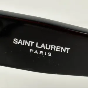 YSL - SAINT LAURENT Acetate Square SLM9 002 Sunglasses Black/Gray thumbnail 4