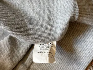 Solid gray Short Sleeve 1/2 Button Top 2XL boho oversized exposed seam Size XXL thumbnail 3