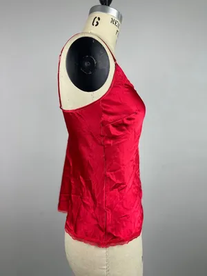 Victoria's Secret Satin Lace Camisole Top Red XS thumbnail 4