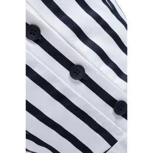 Alice + Olivia Nella Striped Button-Front Mini‎ Dress Size 6 Black White nwot thumbnail 6