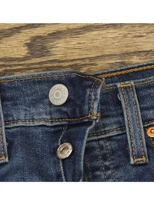Levi's Womens Wedgie Button Fly Straight Jeans Indigo Here We Go Blue 26x28 thumbnail 6