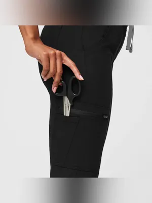 FIGS Yola High-Rise Slim Scrub Pant - Black - XS thumbnail 5