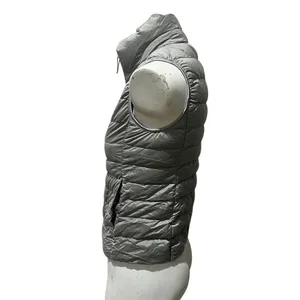 Uniqlo Ultra Light Down Puffer Vest Womens XS Gray Full Zip Packable thumbnail 5