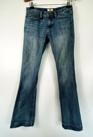 Antik Denim Vintage Blue Western Bootcut Flare Jeans Medium-Dark Wash Womens 27 thumbnail 1