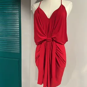 MISA NWT Domino Draped Mini Dress - small thumbnail 3
