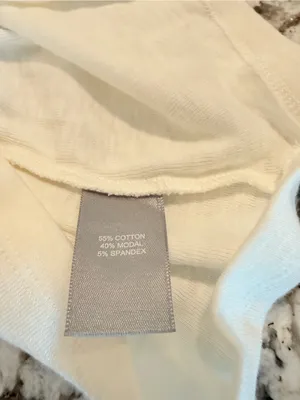 NWT Marled Essentials Ivory Fitted Tank Top XS Cotton Modal Flawed thumbnail 6