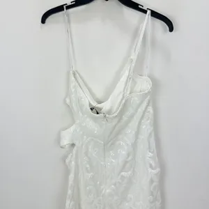 Lulus Want To Wow White Sequin Cutout One-Shoulder Bodycon Mini Dress XL NWT thumbnail 8