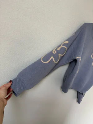 Blue Floral Crewneck thumbnail 4