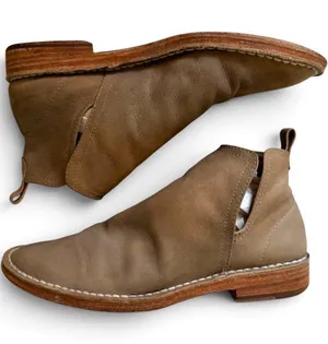 Tory Burch Taupe Leather Pull-Tab Chelsea Booties thumbnail 1