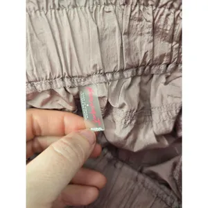 Free People Jogger Womens M‎ Way Home Mauve Smocked High Rise Nylon EUC thumbnail 4